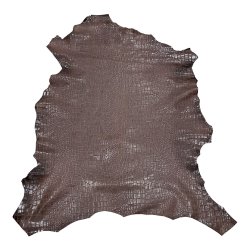 Croc embossed lamb leather