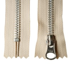 Split zipper alu 6 mm.