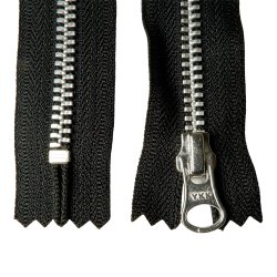 Split zipper alu 6 mm.