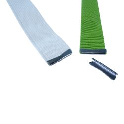 Metal end tip - End webbing for belts eg.