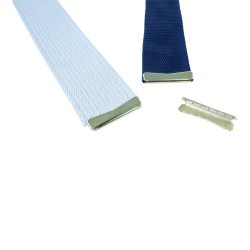 Metal end tip - End webbing for belts eg.