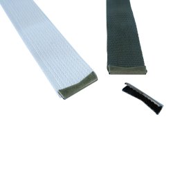 Metal end tip - End webbing for belts eg.