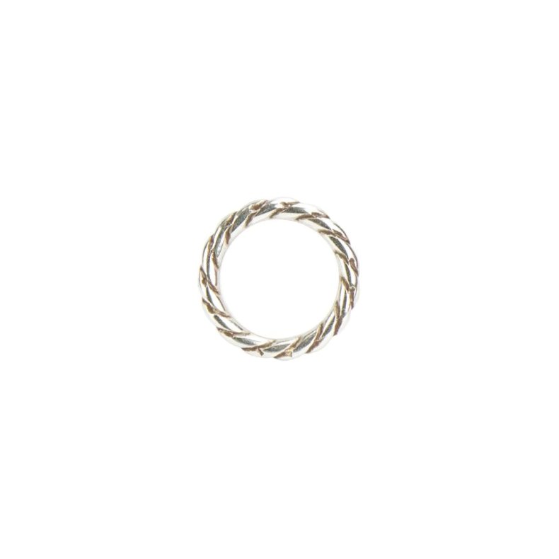 Rund ring stbt rope 13 mm Antik nikkel pr. stk.