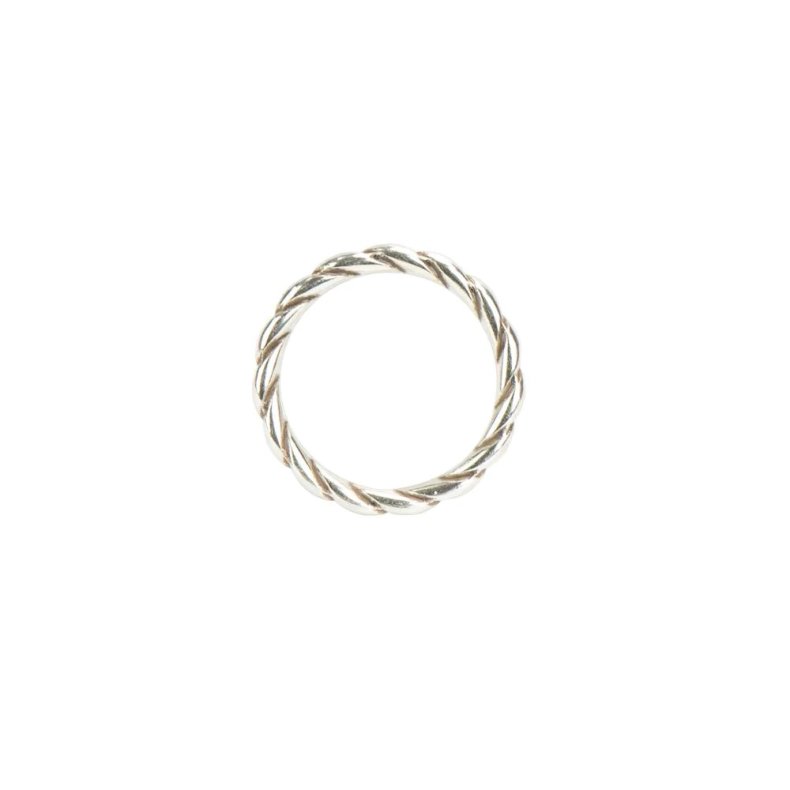 Rund ring stbt rope 19 mm Antik nikkel pr. stk.