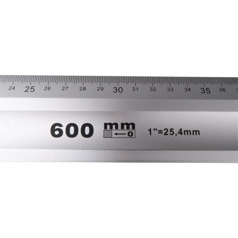 Lineal 100 cm aluminium pr. stk.