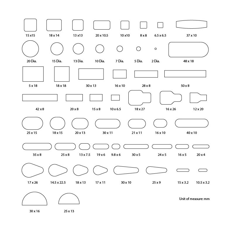 Round End Shape punch set