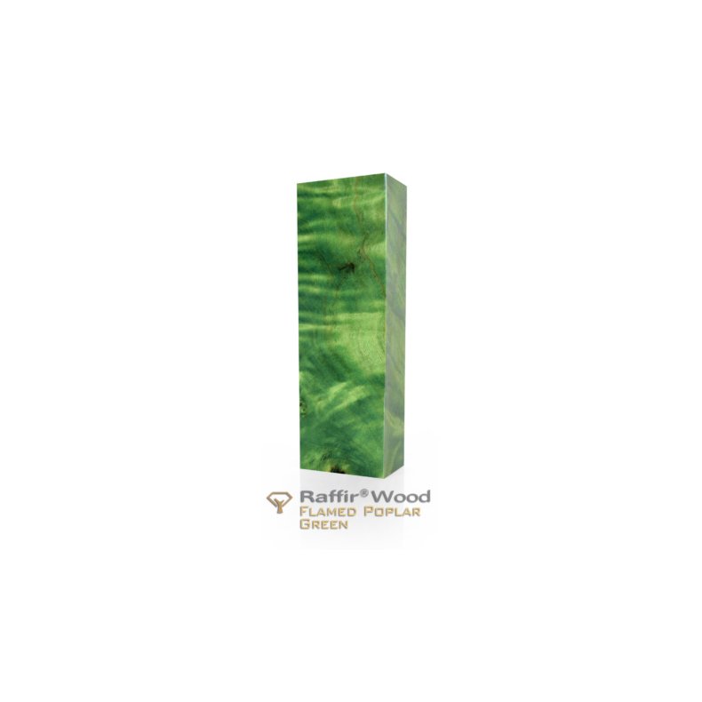 Raffir wood Flamed Poplar Green  No. 374 pr. stk.
