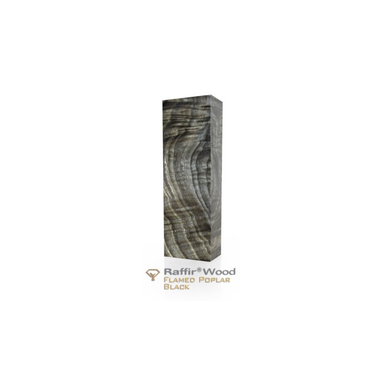 Raffir wood Flamed Poplar Black No. 386 pr. stk.