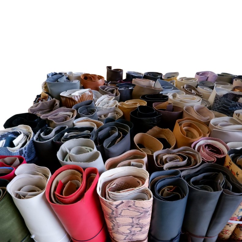 Leather remnants, roll approx. 1 kg