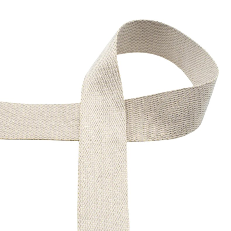 Gjordbnd, lurex 40 mm Sand pr. m