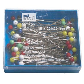 Glass headed pins no.163