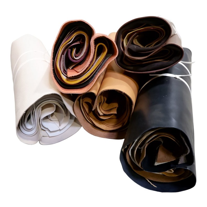 Leather remnants, roll approx. 1 kg