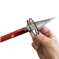 Diamond sharpener for round punches