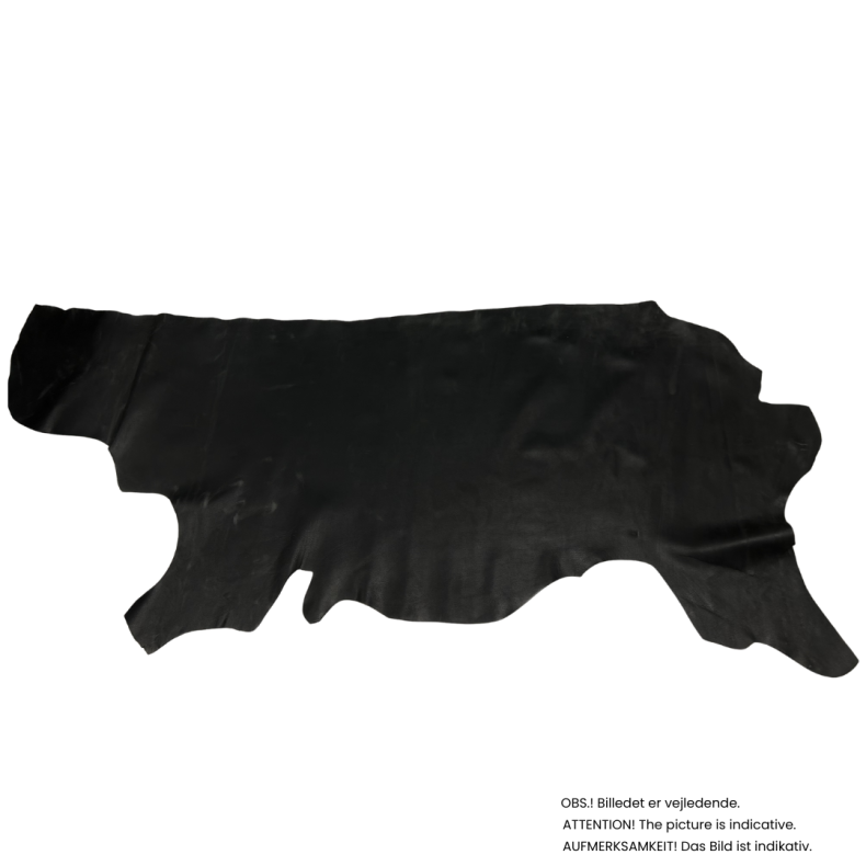Cowside, waxed with pull up, 1,0-1,5 mm. Black