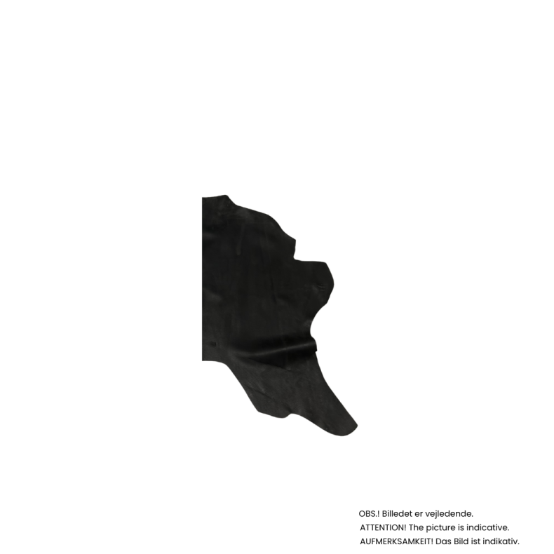 Stykke fra side, vokset med pull-up effekt, 1,0-1,5 mm. Sort