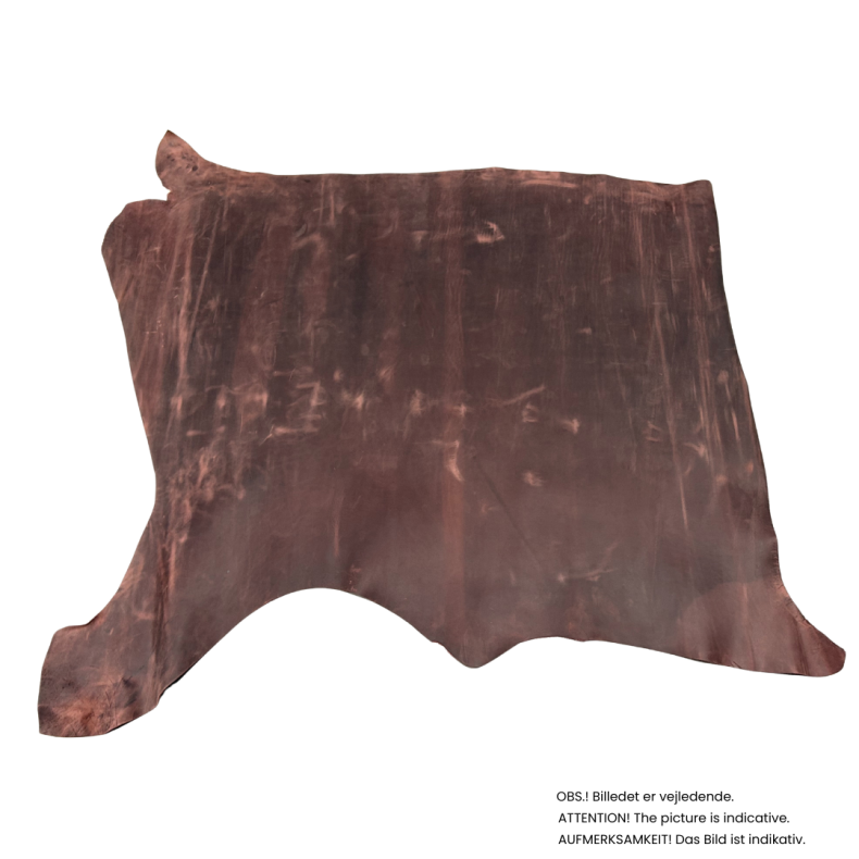 Side, vokset med pull-up effekt, 1,0-1,5 mm. Stvet bordeaux