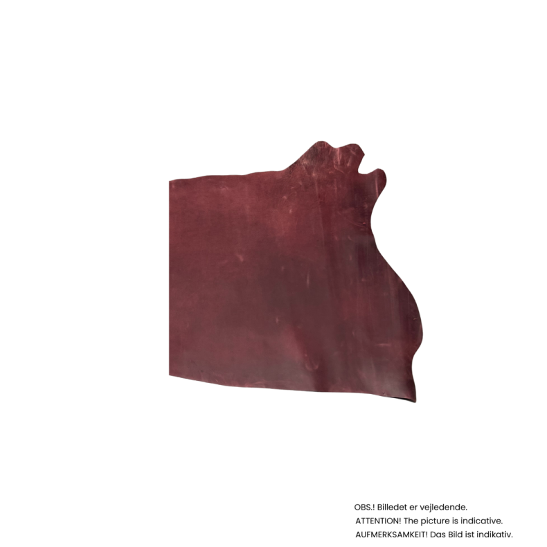 Halv side, vokset med pull-up effekt, 1,0  1,5 mm Bordeaux