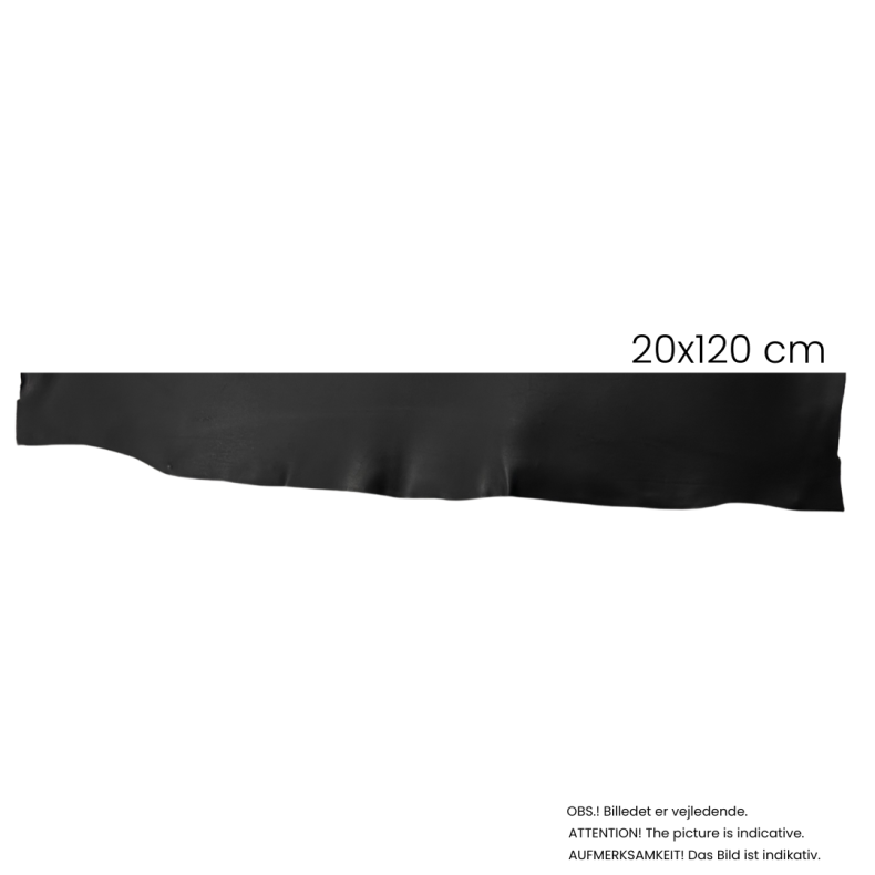 Forpart, farvet, 1,4-1,6 mm 20x120 cm Sort pr. stk.