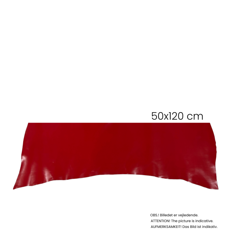 Forpart, farvet, 1,0-1,2 mm 50x120 cm R&oslash;d pr. stk.
