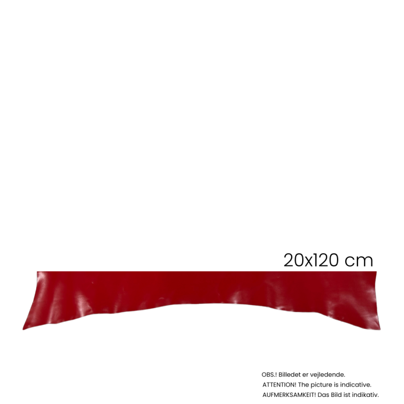 Forpart, farvet, 1,0-1,2 mm 20x120 cm R&oslash;d pr. stk.