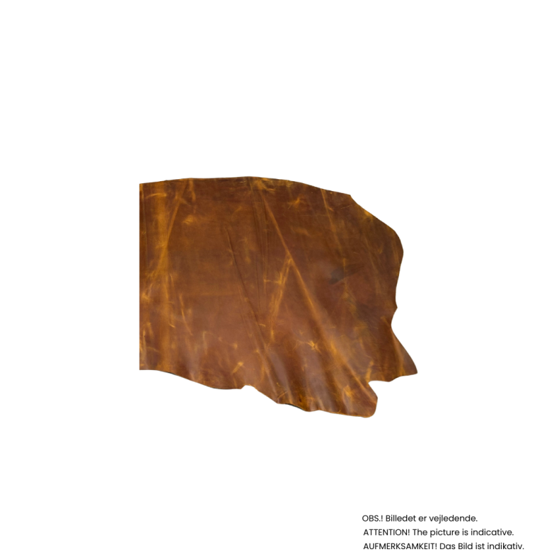 Halv side, vokset med pull-up effekt, 1,0  1,5 mm Cognac