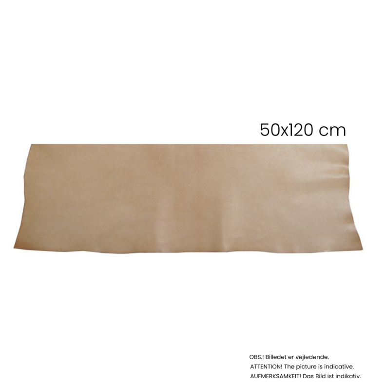 Forpart, presset, 1,6-1,8 mm. 50x120 cm Natur pr. stk.