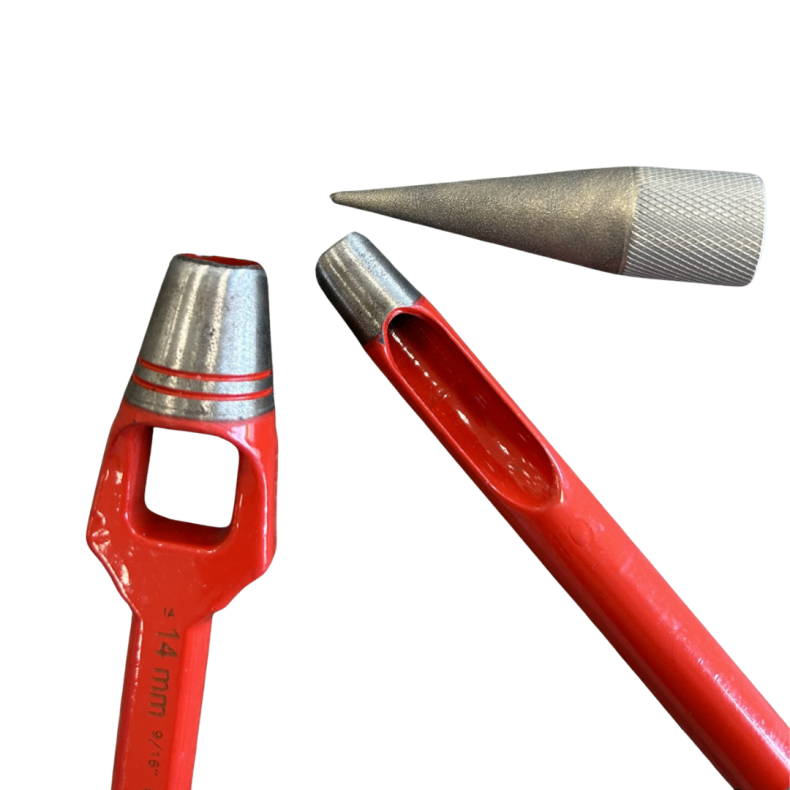 Diamond sharpener for round punches