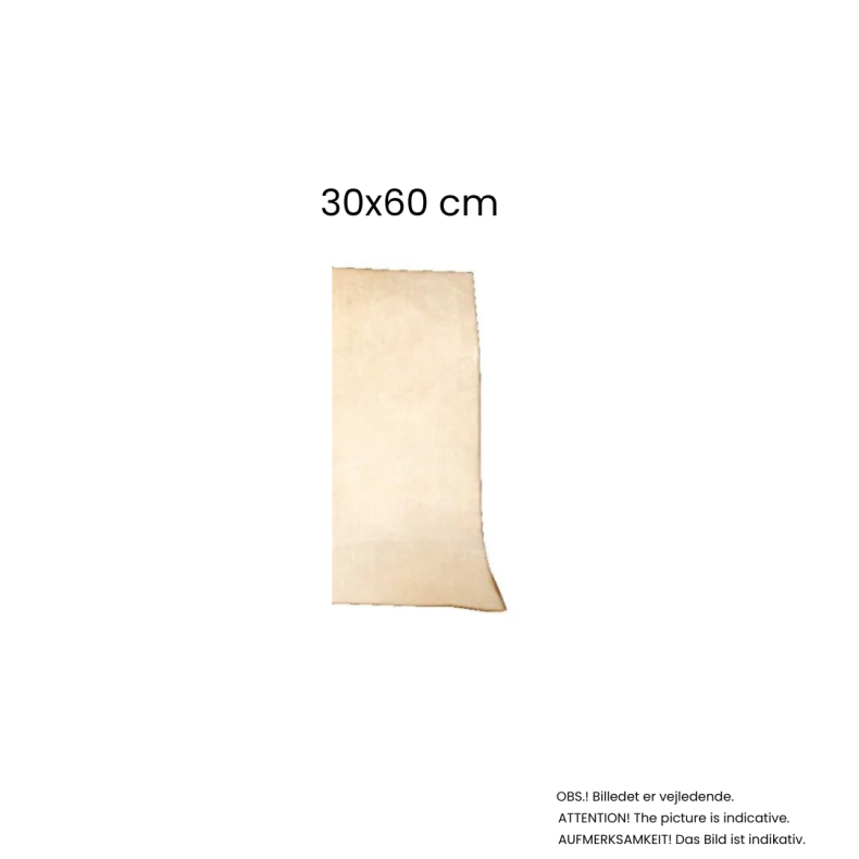 Slelder 3,0-3,5 mm. 30x60 cm Natur pr. stk.