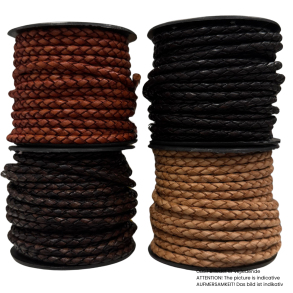 Braided Bolo Cord, 4 mm, pr. spool