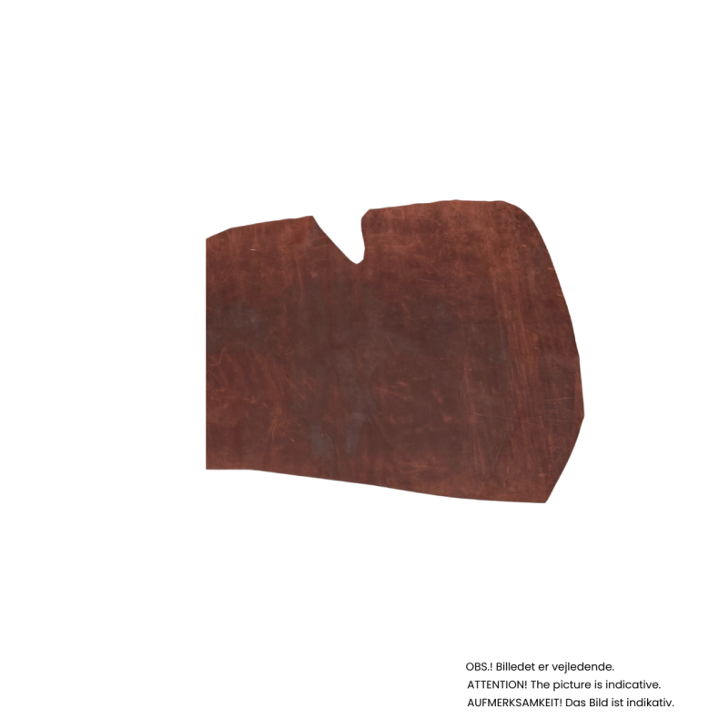 Halv side, vokset med pull-up effekt, 1,0  1,5 mm lys bordeaux