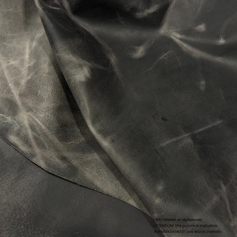 Part of side, waxed with pull up, 1,0-1,5 mm