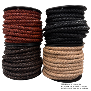 Braided Bolo Cord, 8 mm, pr. spool