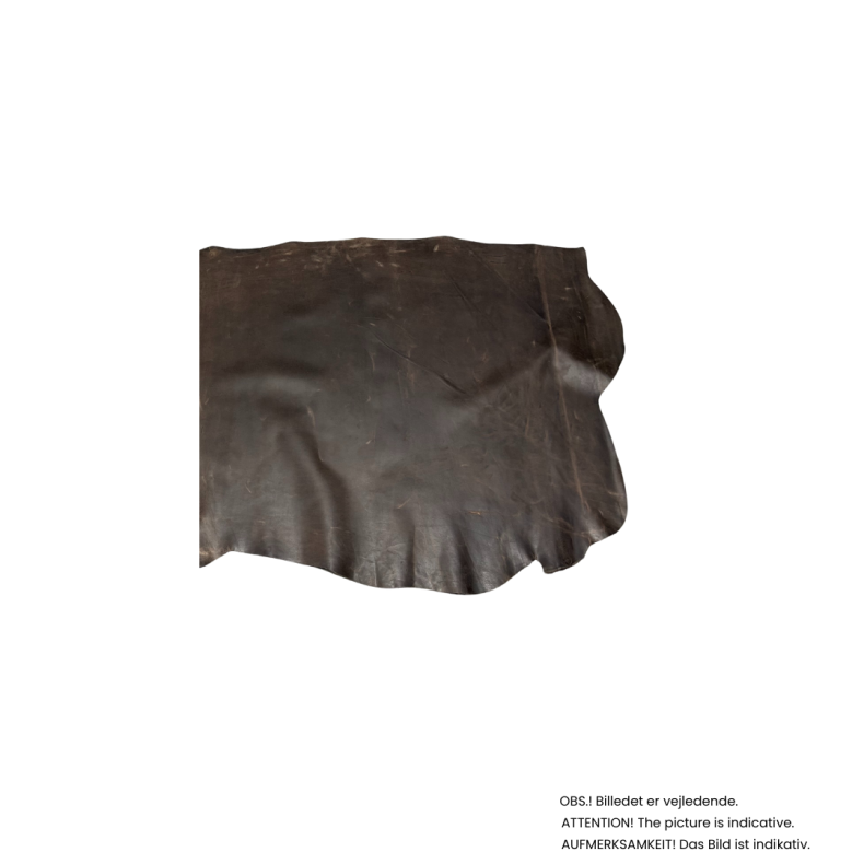 Halv side, vokset med pull-up effekt, 1,0  1,5 mm Mrkebrun