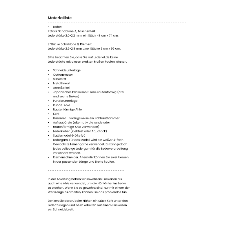 Shopper - PDF zum Selbstausdrucken, Schnittmuster und anleitung 