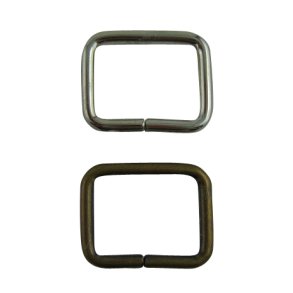Squared Metal Rings, Open, 14x10 mm