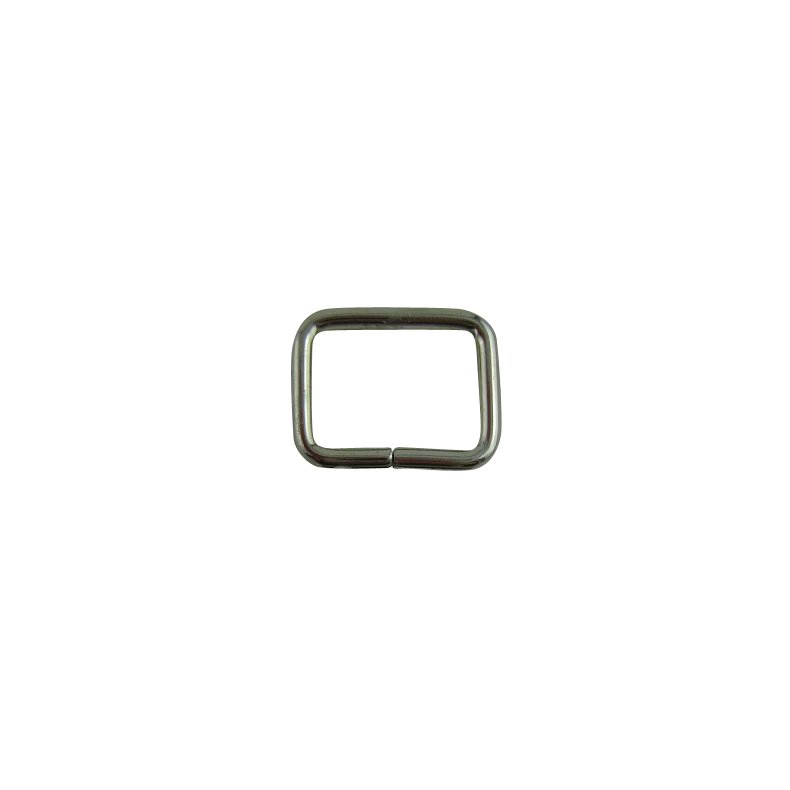 Ring firkantet ben 14x10 mm Nikkel 10 stk.