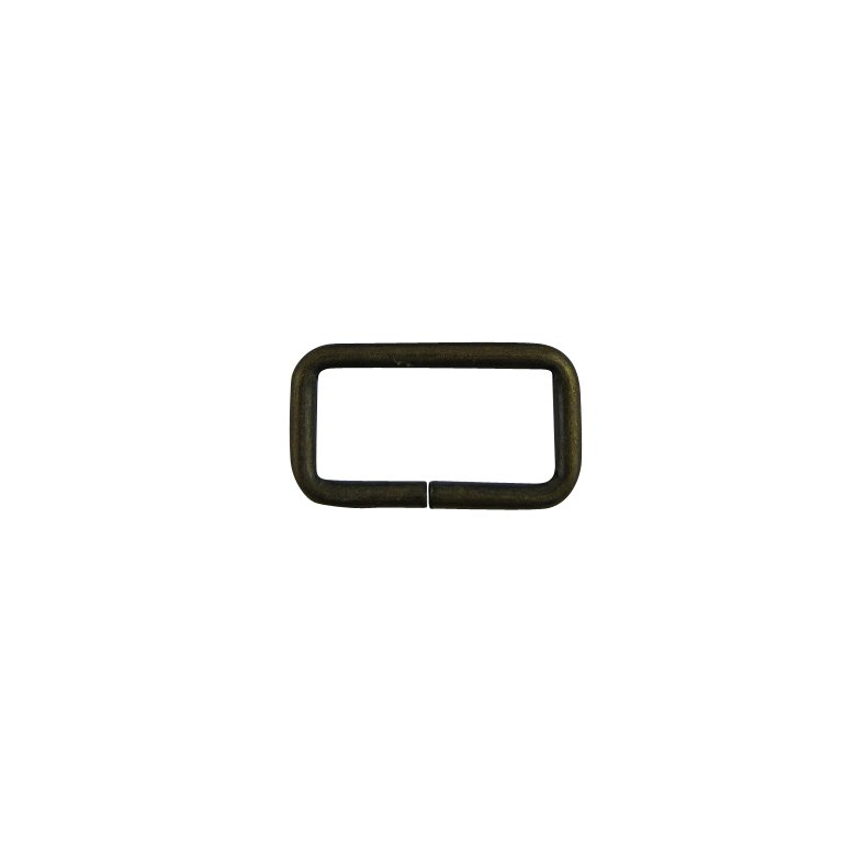 Ring firkantet ben 20x9 mm Gl. mess. 10 stk.