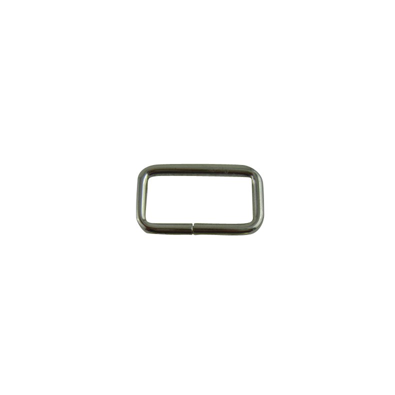 Ring firkantet ben 20x9 mm Nikkel 10 stk.