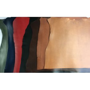 Leather, double shoulder, dyed