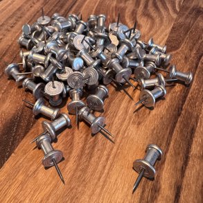 Push pins silver colored