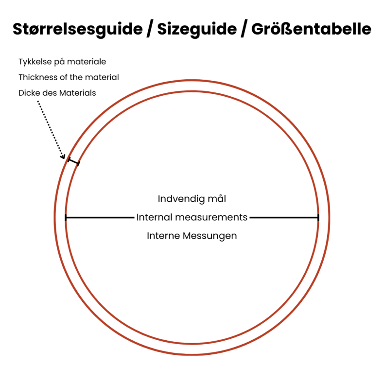 Rund ring svejset kraftig 