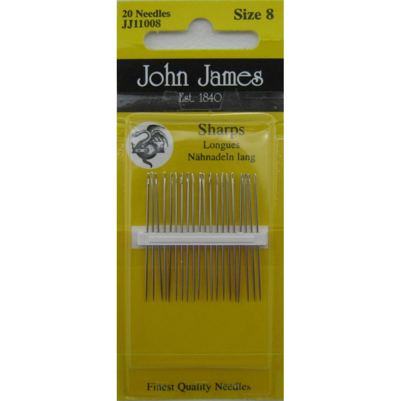 Nhnadeln, scharf Gre 8, 33 mm per Paket