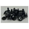 8x7 mm,Black ox.,Double Cap Rivets,100 pcs.