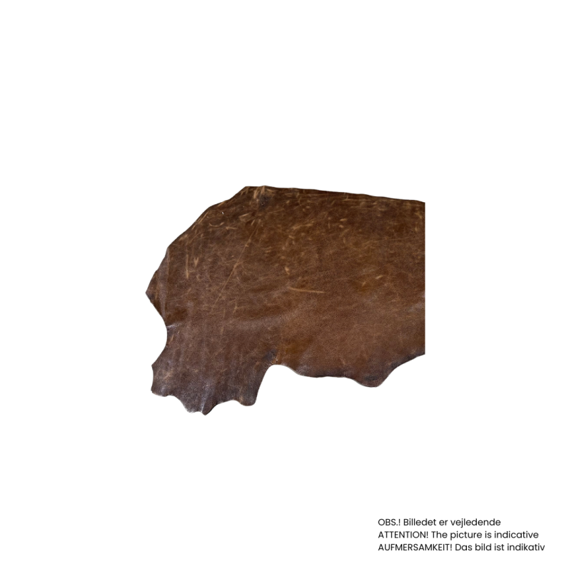 Half side, firm, polished with pull up,