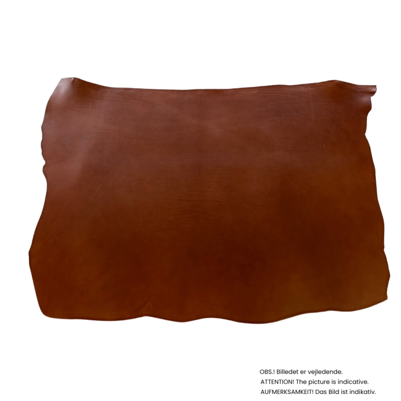 Forpart, farvet, 2,6-2,8 mm 95x120 cm Cognac pr. stk.