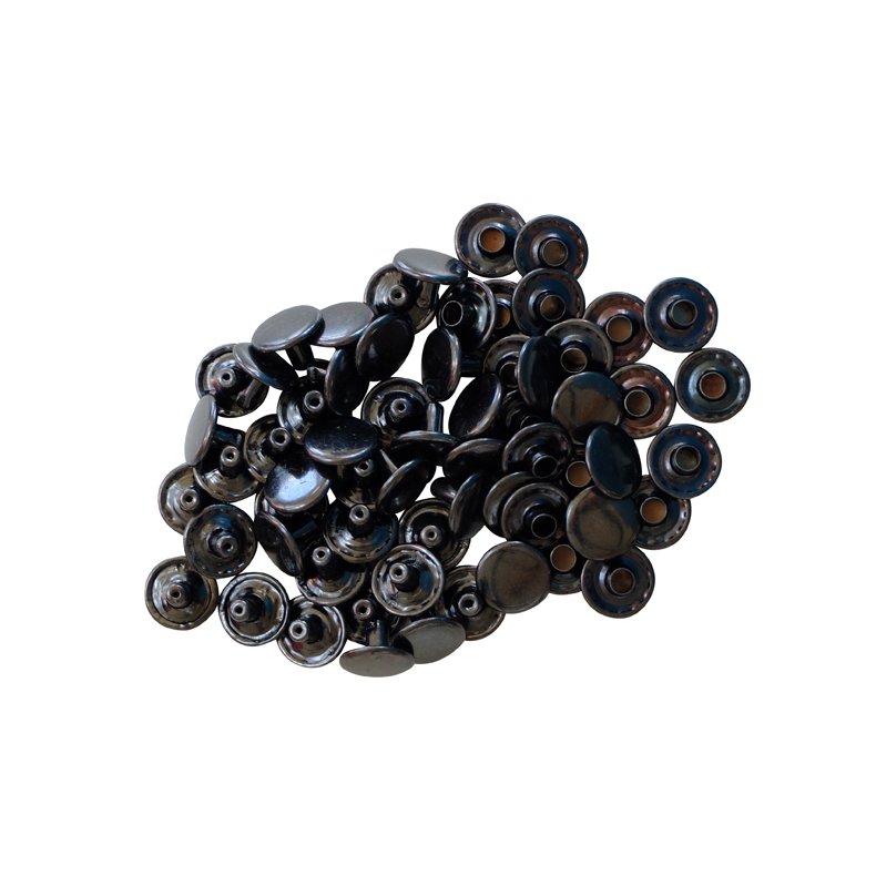 Dobbeltkapslet nitte, 9x13 mm Sort ox. 100 stk.
