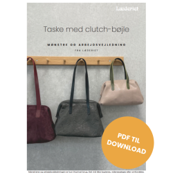 Taske med clutch-b�jle - PRINT SELV, m�nstre og arbejdsvejledning