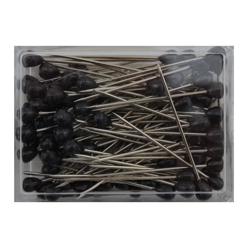 Stecknadeln 1,5 x 60 mm Schwarz 100 St&uuml;ck