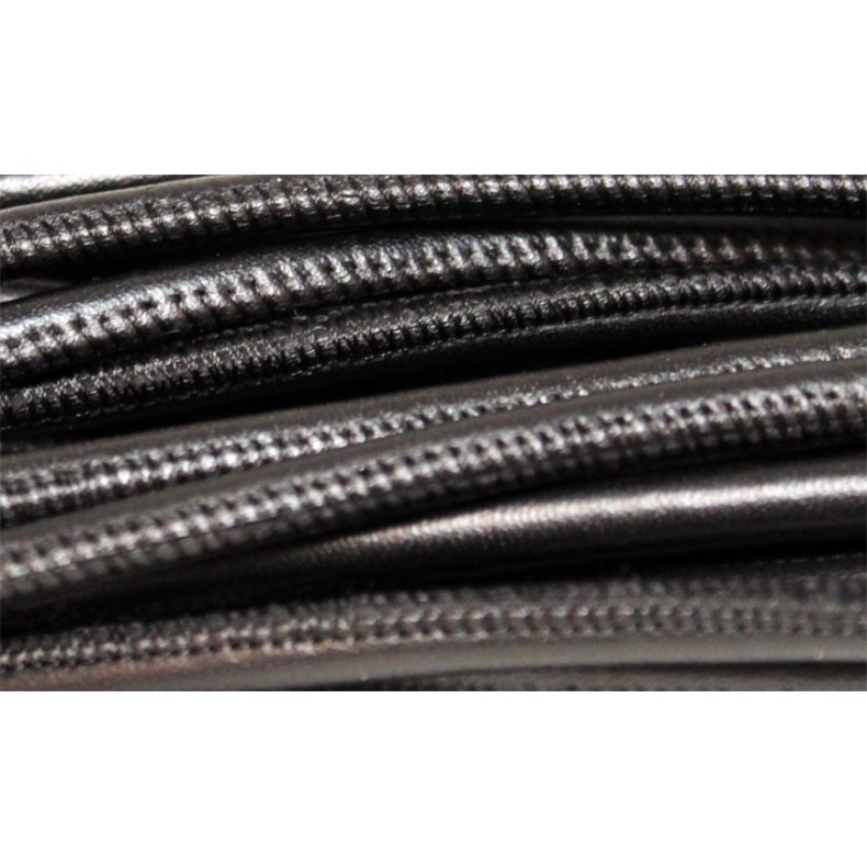 Syet skindsnre 3 mm. Sort pr. m
