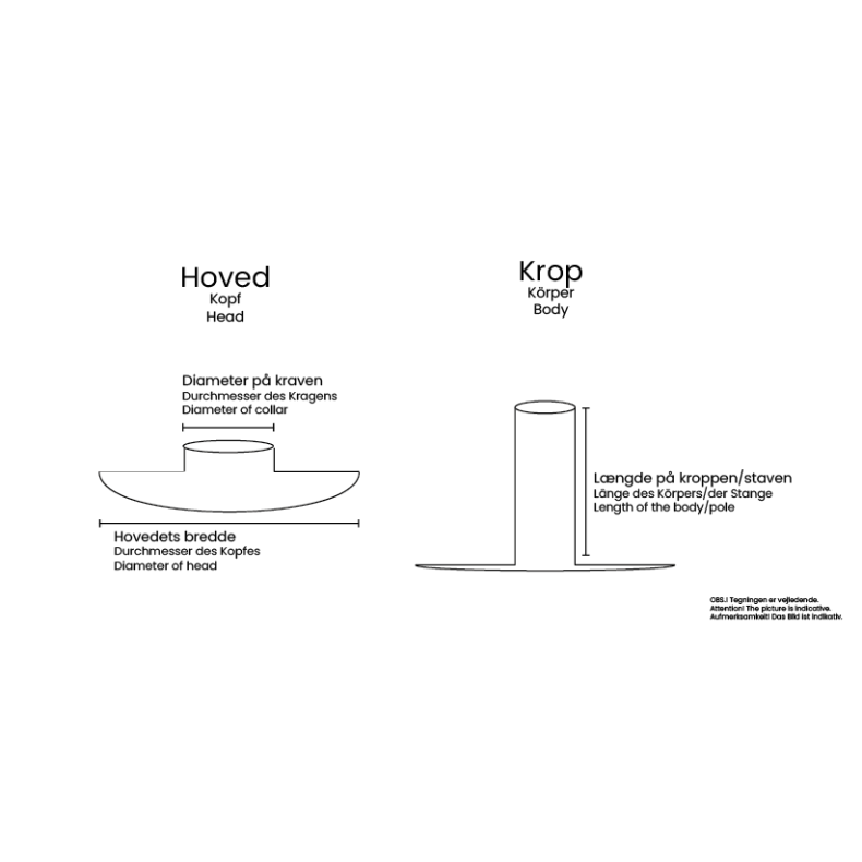 Double-cap rivet, 6x6 mm